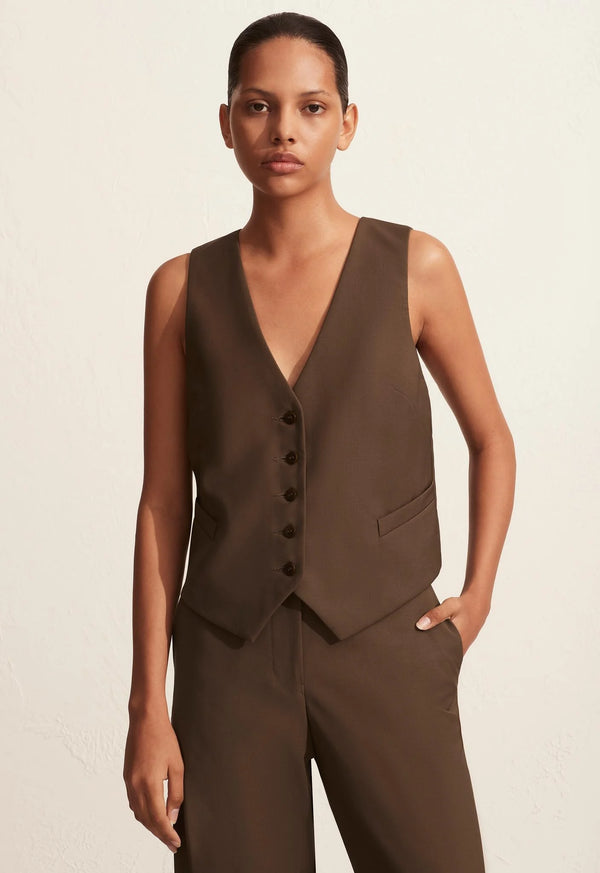 Tailored Waistcoat - Coffee