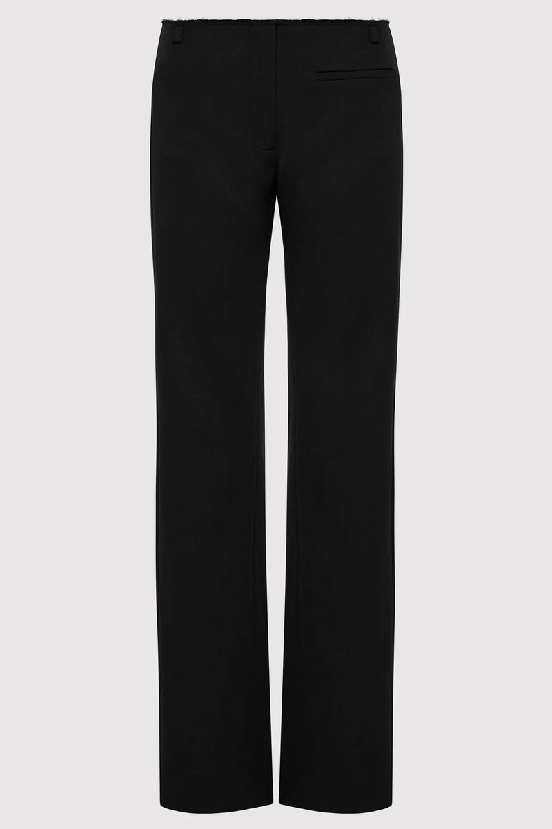 Raw Edge Pants - Black