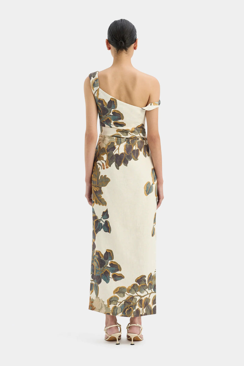 Evalita Twist Midi Dress - Pine Valley