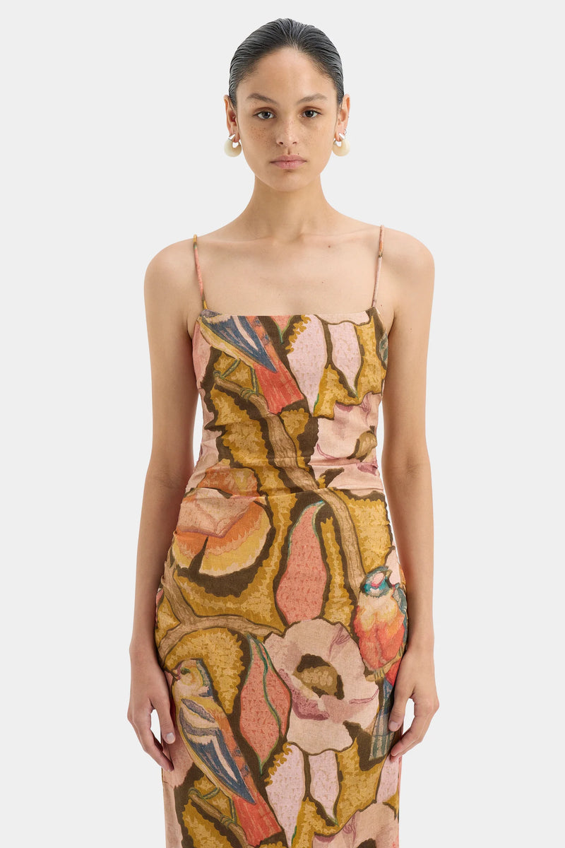 Talulah Column Dress - Sanderling Floral