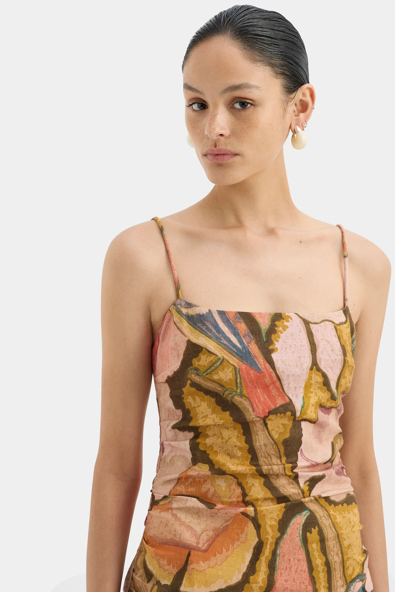 Talulah Column Dress - Sanderling Floral