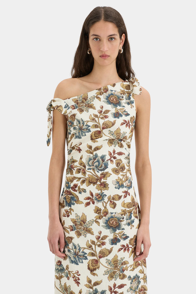 Eleanora Tie Shoulder Dress – Viola Print