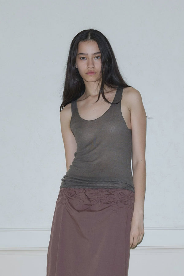 Knit Tank - Stone