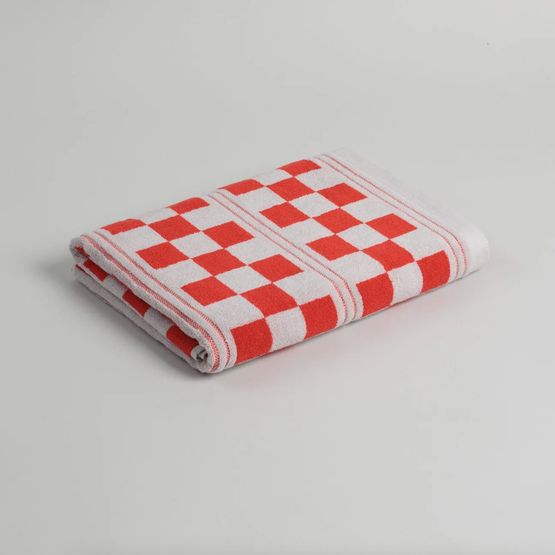 Busby Pool Towel - Cloud & Ranch Red