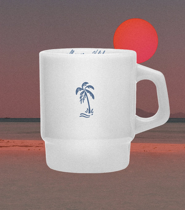 Icon Palm Jade Glass Mug