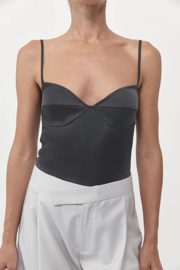 Soft Silk Cami - Washed Black