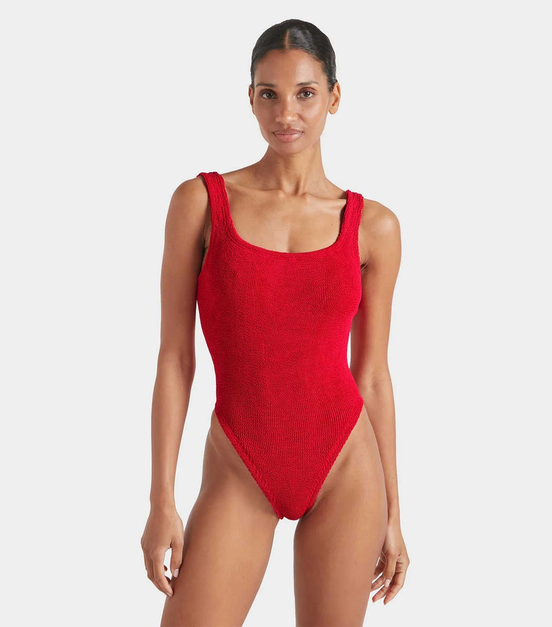 Square Neck Swim  - Red