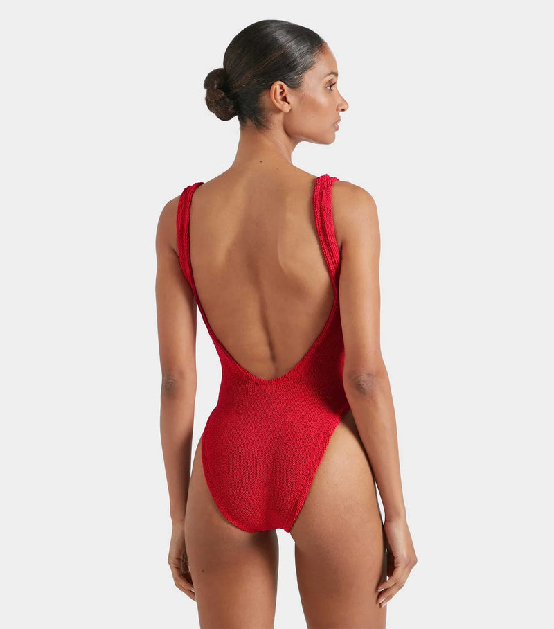 Square Neck Swim  - Red