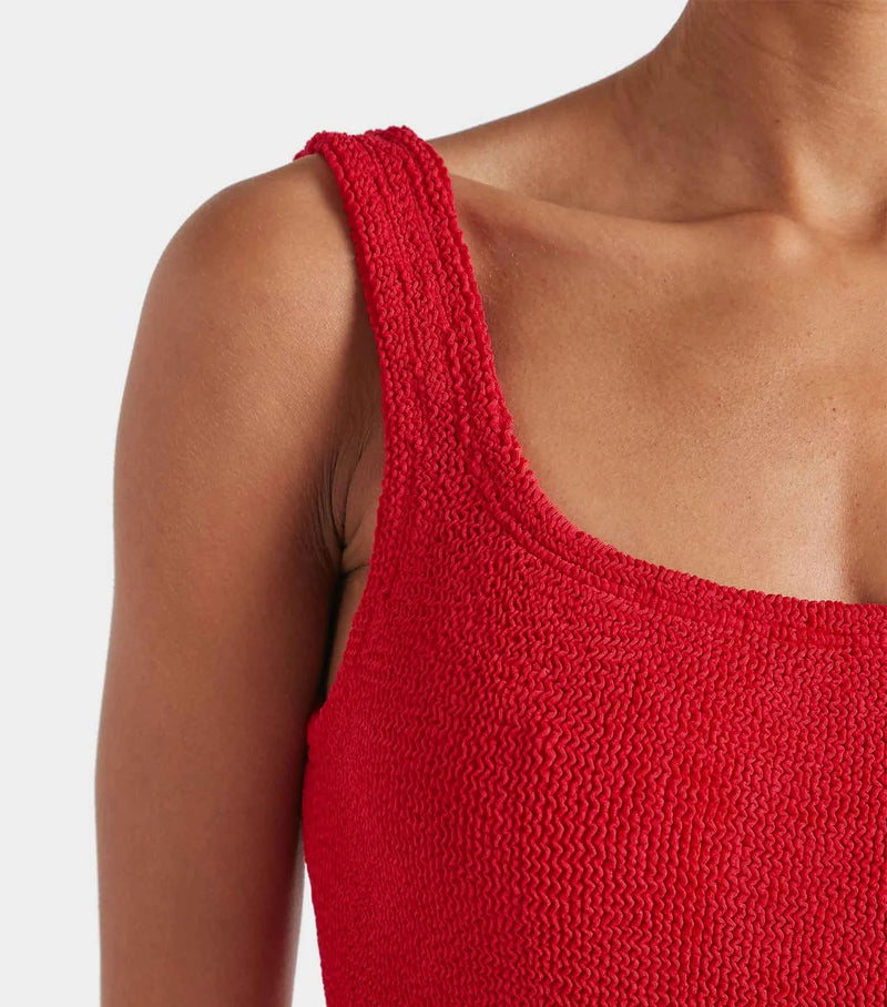 Square Neck Swim  - Red