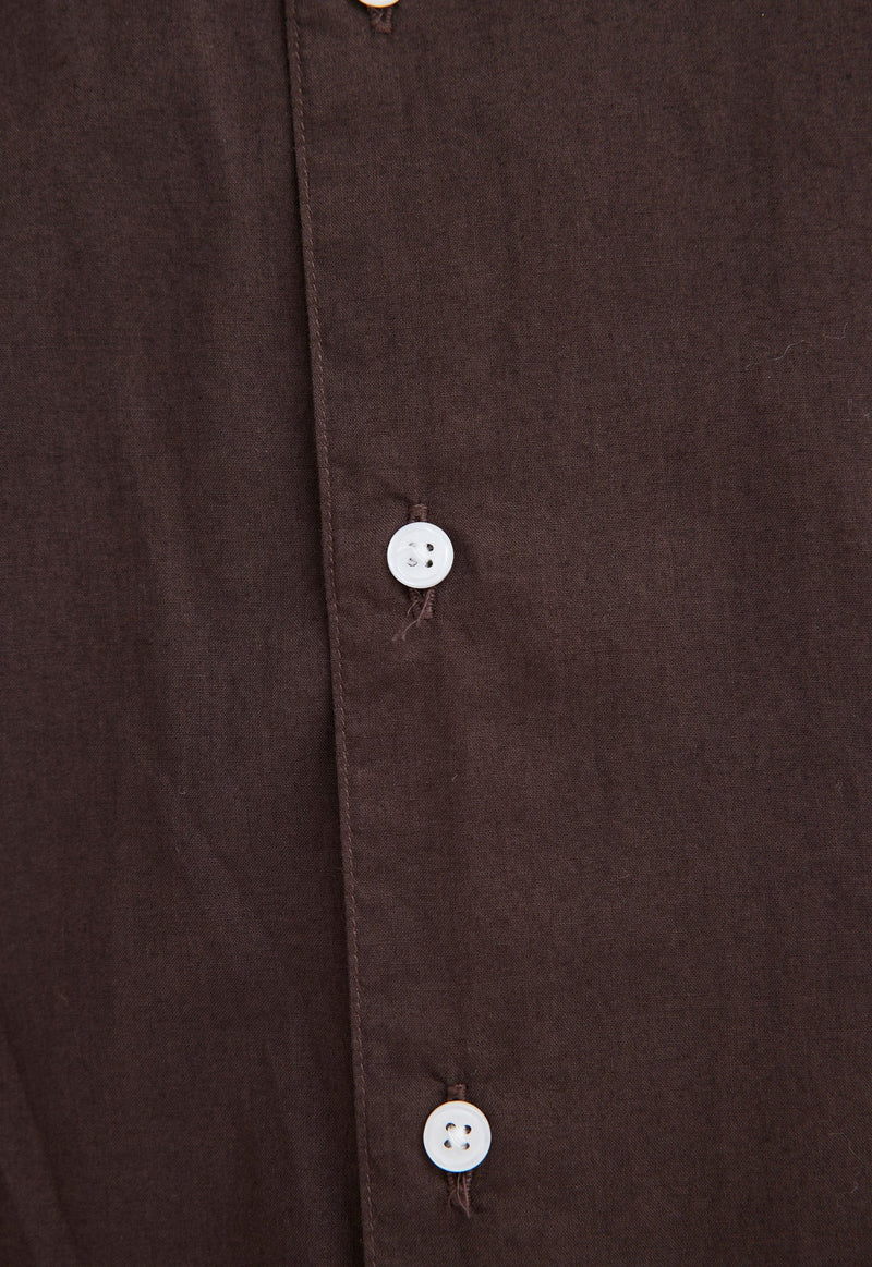 Folded Collar Shirt - Dirt Brown