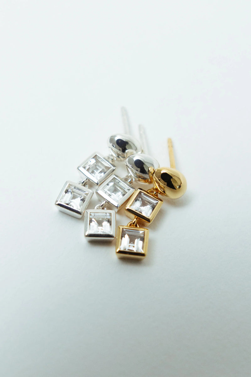 Veer Topaz Earrings - Gold