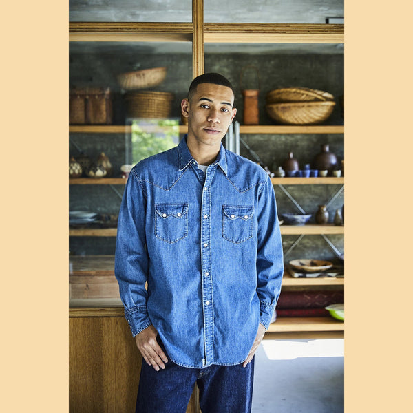 Denim Western Shirt - Used Wash