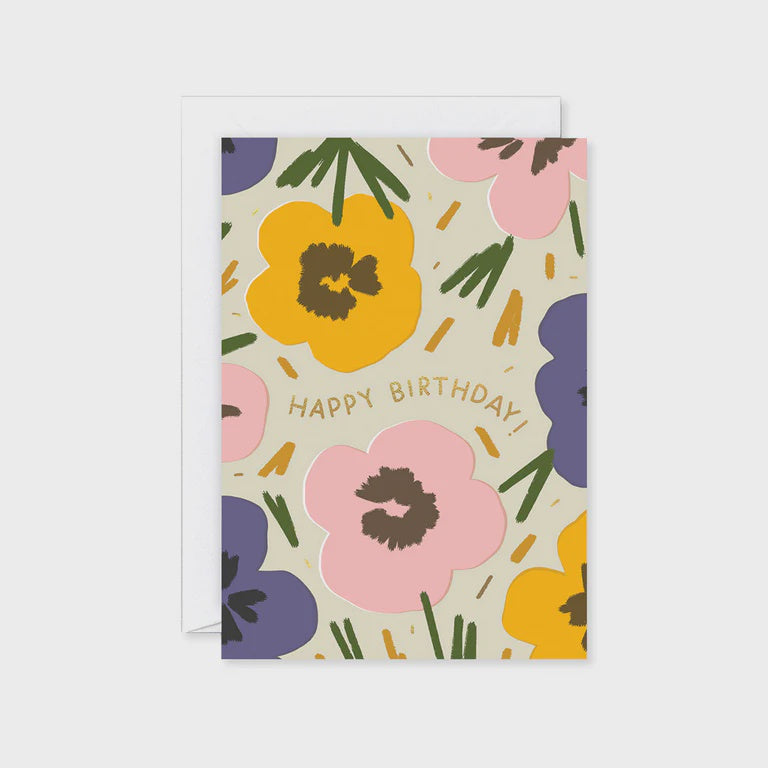 Greeting Card - Four Flowers
