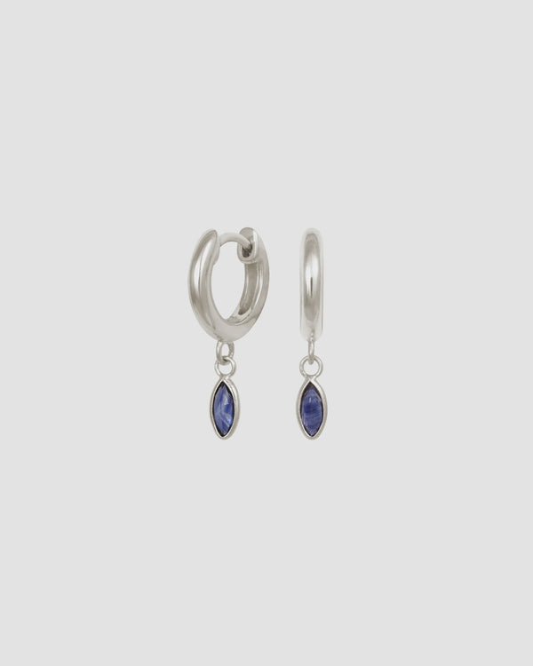 Alessandra Earrings - Lolite Silver