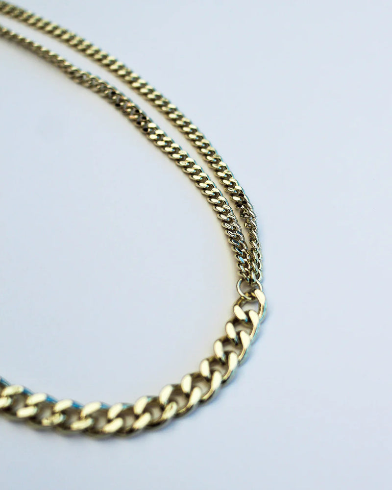 Amplify Double Curb Chain Chocker - 18K Gold Plating