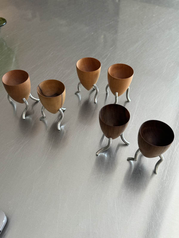 Timber and Stainless Egg Cups (set of 2)