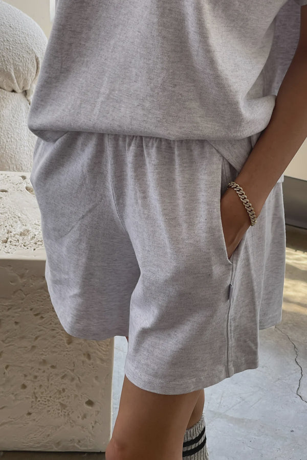 Flared Basketball Short - Icy Grey