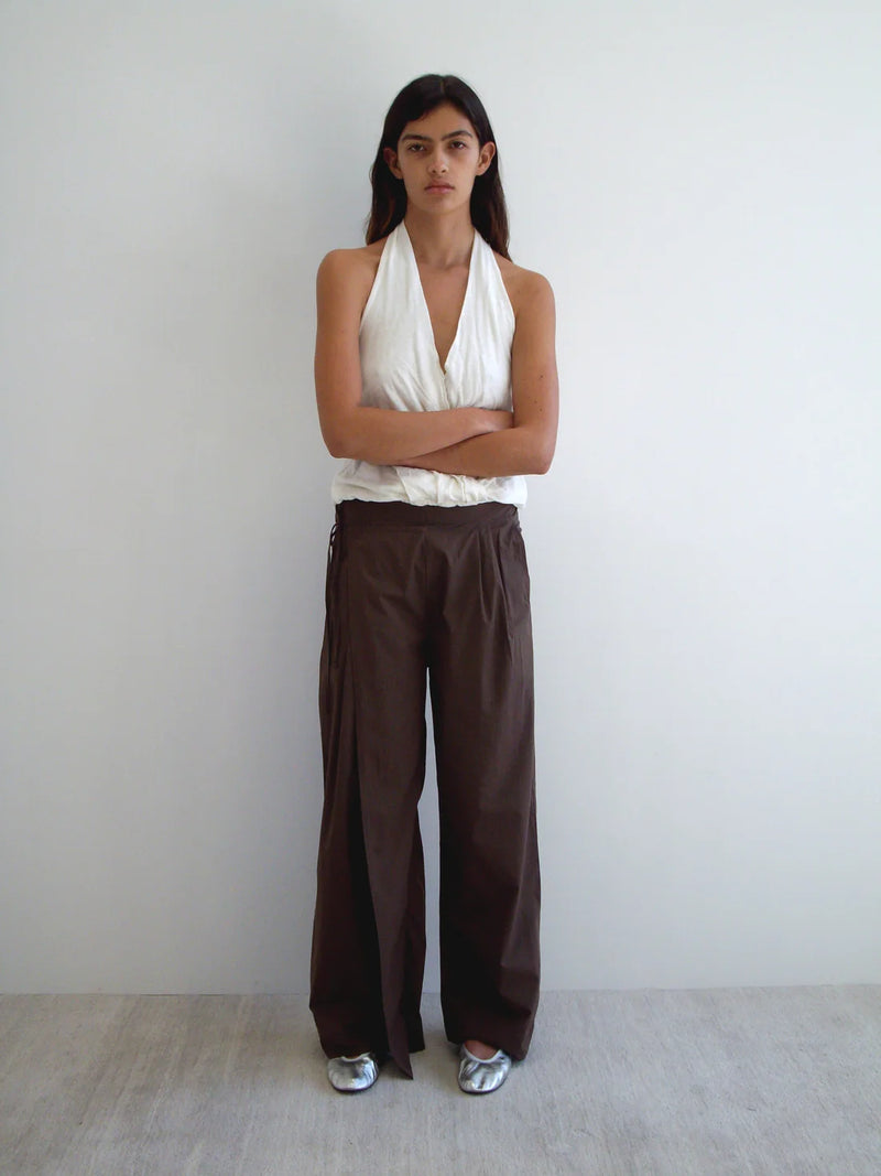Double Layer Pant - Carob Check