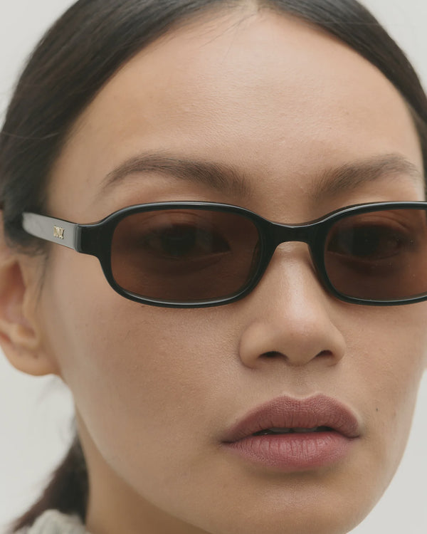 Margot Black Rectangular Sunglasses
