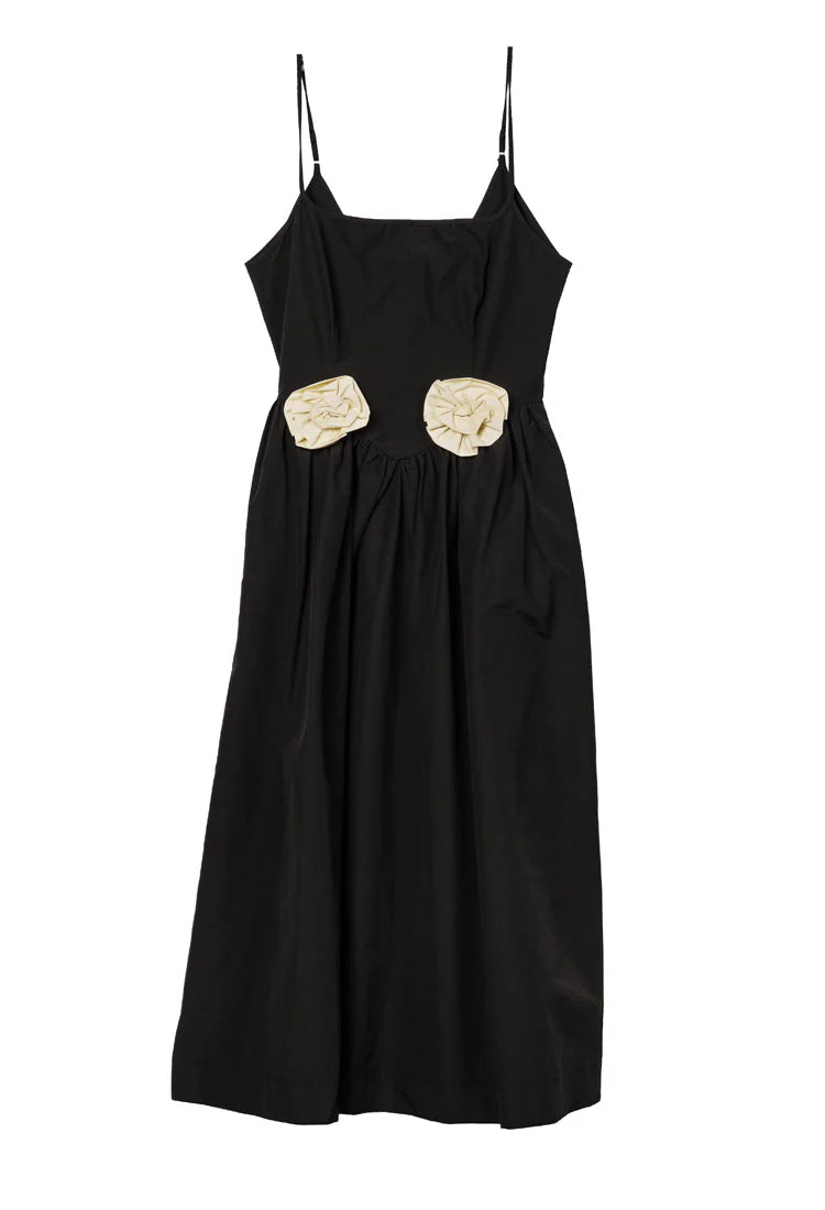 Neroni Dress - Black Rosette