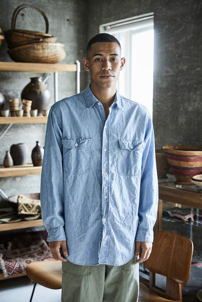 Chambray Work Shirt - Chambray Bleached – Kind Curations