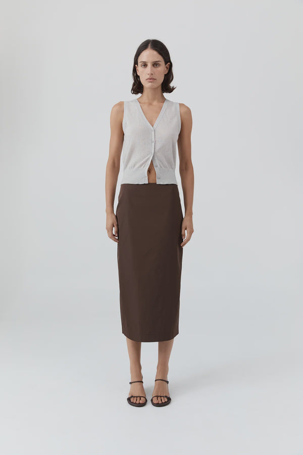 Merino Wool Oupa Vest - Light Grey Marle