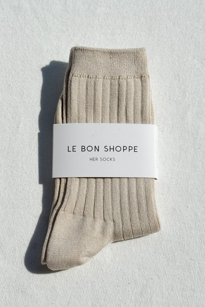 Her Socks - MC Cotton Rib - Porcelin