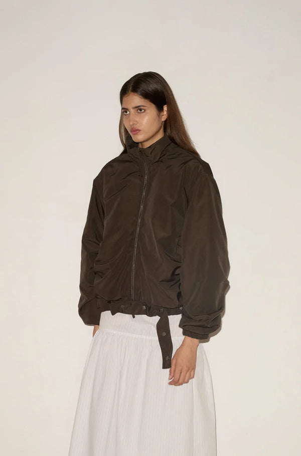 Press Stud Jacket - Dark Chocolate