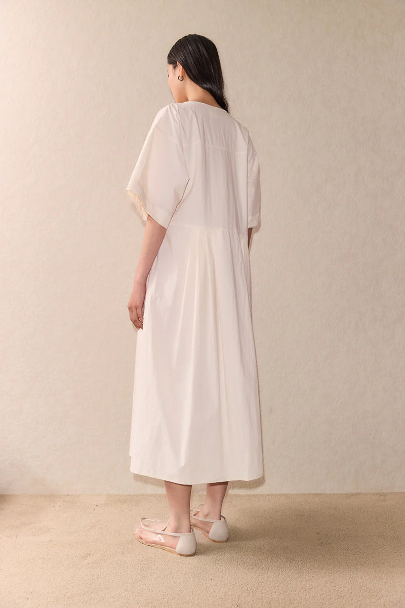 Square Sleeve Dress - Off White