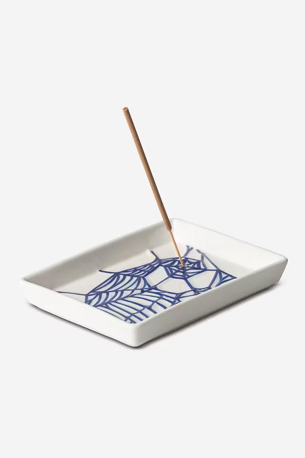 Theory and Practice Incense Tray - White/Blue