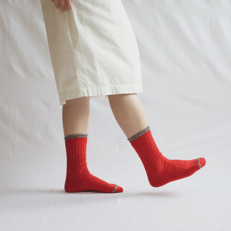 Boston Silk Cotton Socks - Red