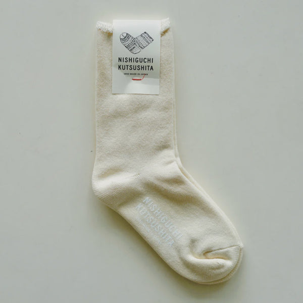 Praha Silk Cotton Lounge Socks - Ivory