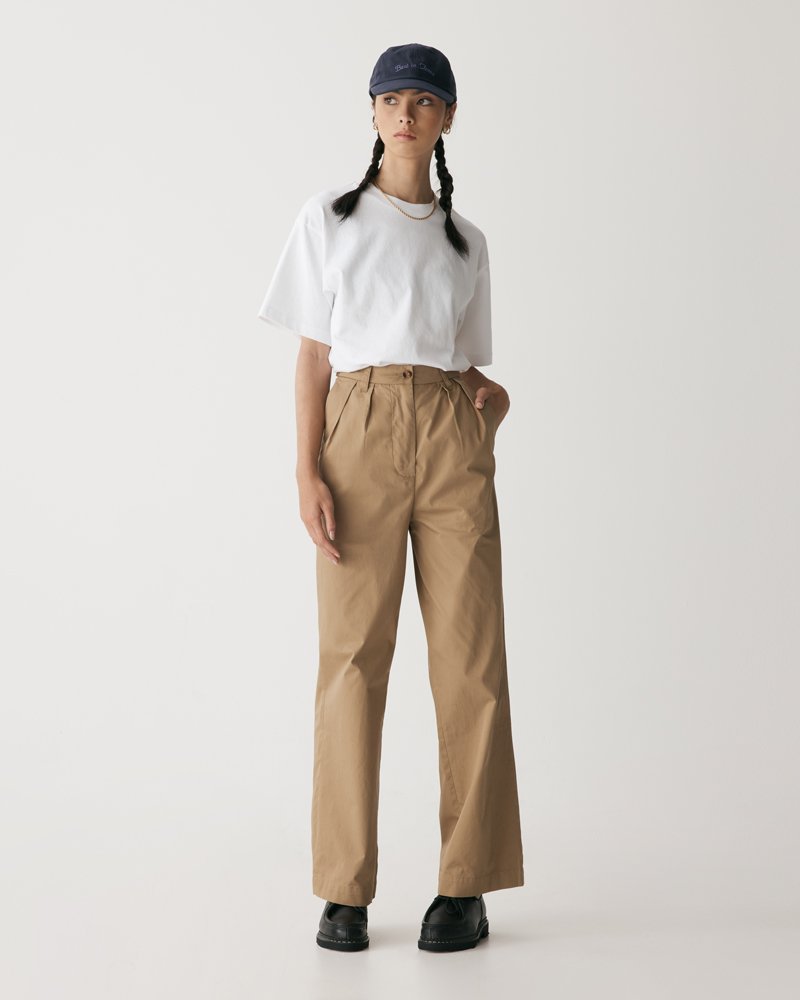 Women's Pleated Pant - Sage Twill