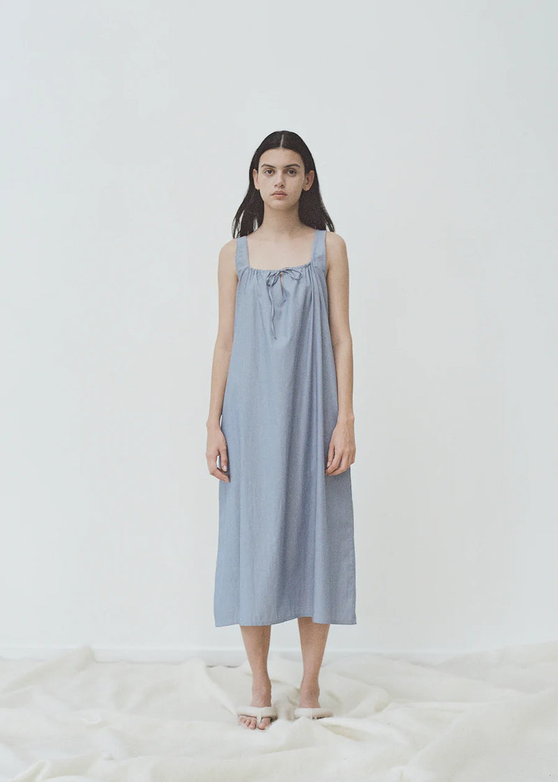 The Paper Dress - Blue Micro Stripe