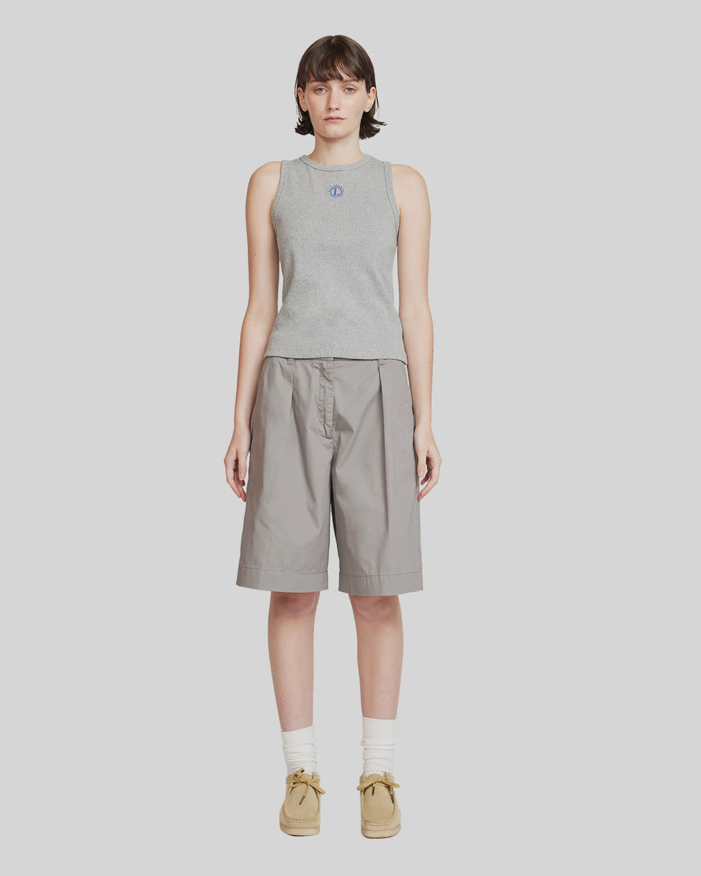 Grey chino shop shorts womens