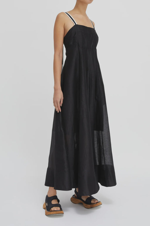 Lillian Apron Dress - Black