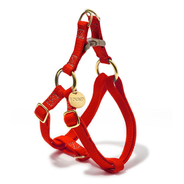 Cat and Dog Harness - Red Cotton