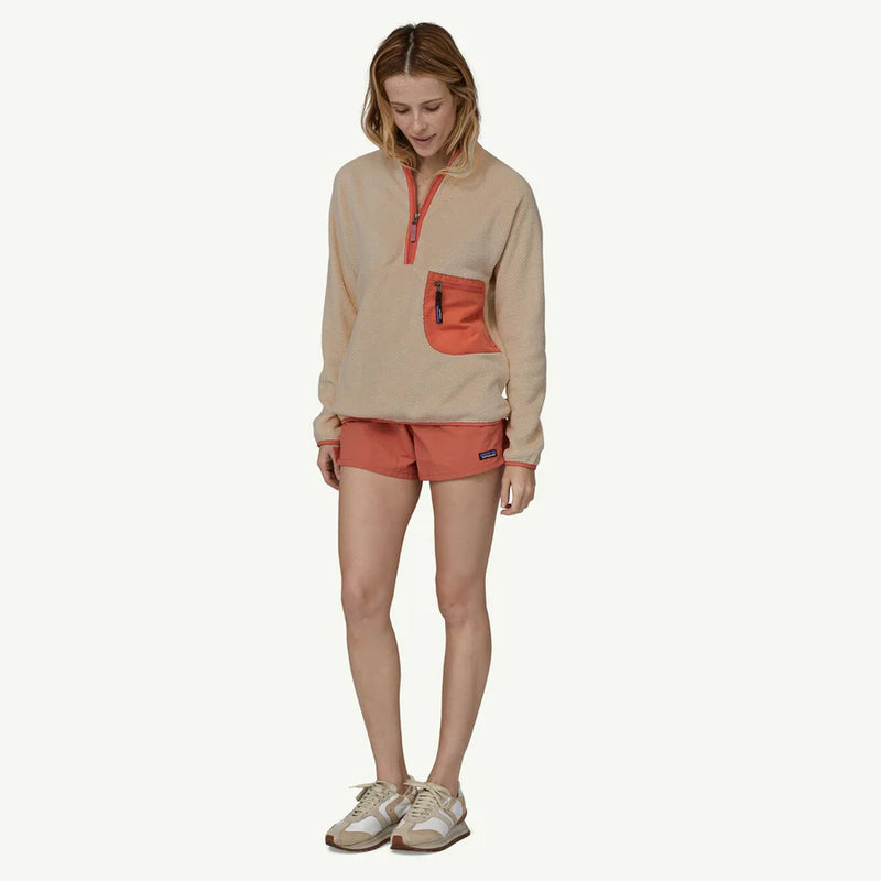 Women's Re-Tool 1/2 Zip Pullover - Natural - White X-Dye w/Quartz Coral