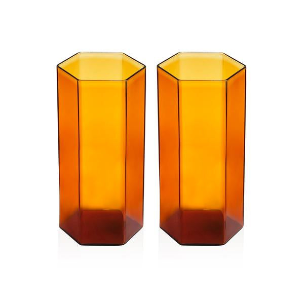 Coucou Tall Glass Set of 2 - Amber