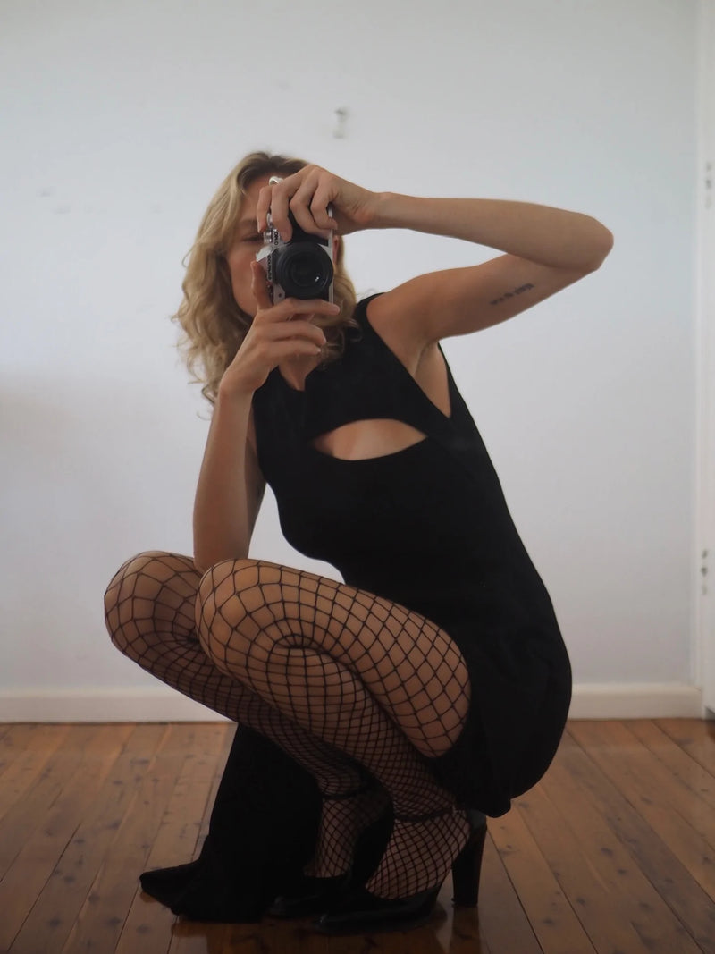 Nadja Cut Out Maxi Dress - Black