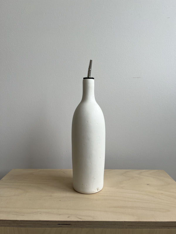 Large Olive Oil Bottle - Matte White
