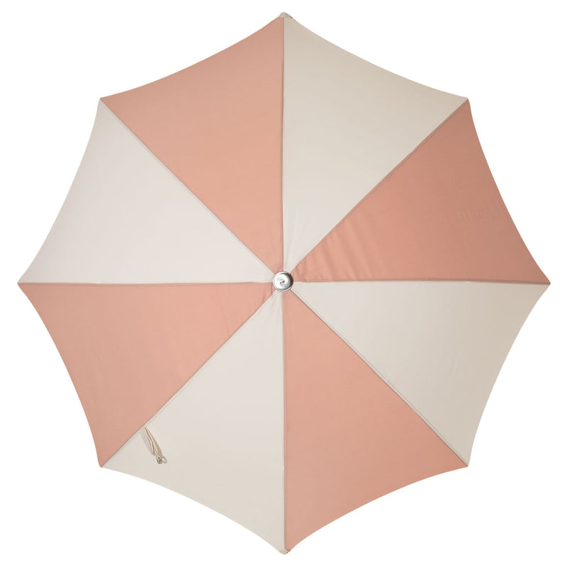 Premium Beach Umbrella - 70S Panel Pink Cream