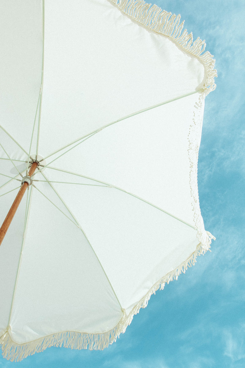Premium Beach Umbrella - Antique White