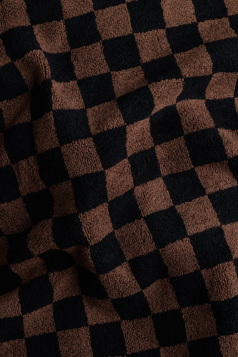 Roman Pool Towel - Tabac & Noir