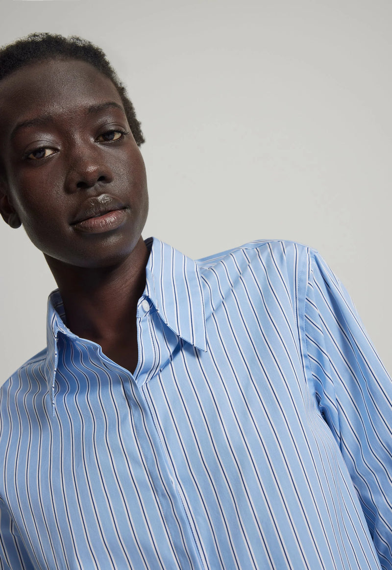 City Shirt - Blue/Navy Stripe