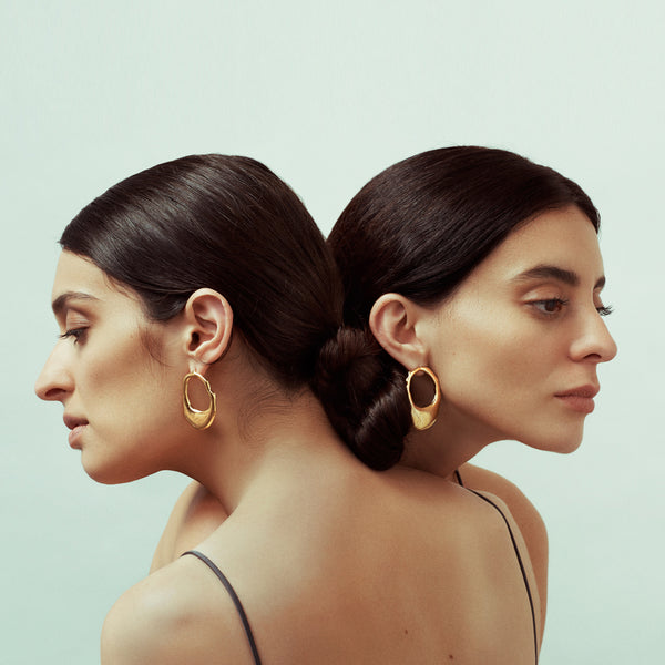 Fluid Earrings - Gold Plated