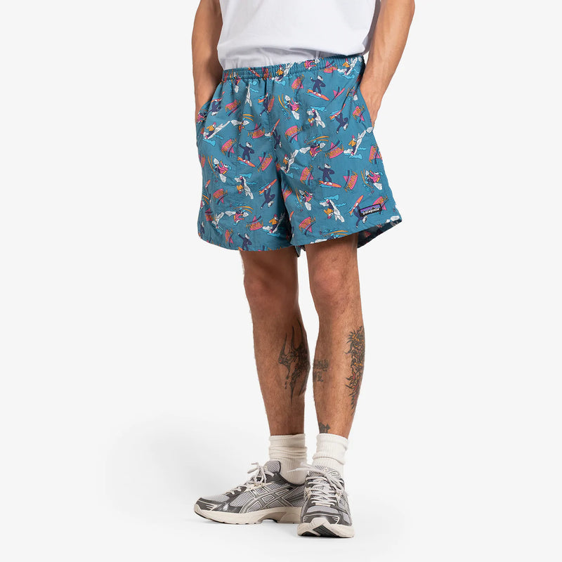 M's Baggies Shorts - 5 In. - Mr. Badger: Wavy Blue