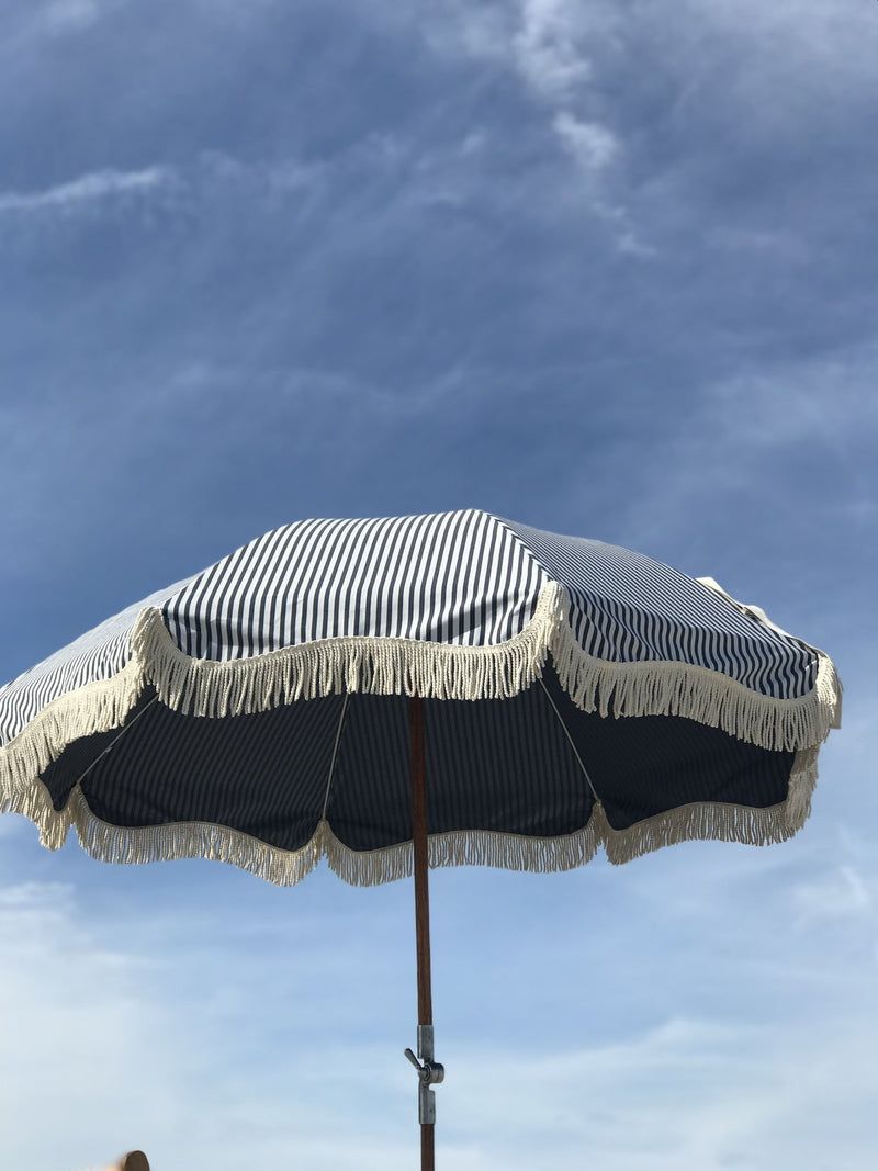Premium Beach Umbrella - Laurens Stripe Navy