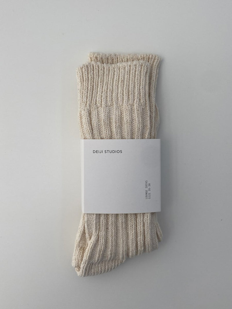 The Woven Sock - Cream