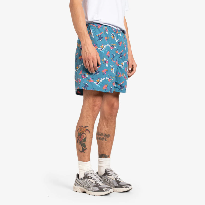 M's Baggies Shorts - 5 In. - Mr. Badger: Wavy Blue